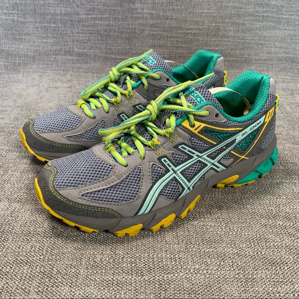 Asics Gel Sonoma Womens Running Shoes Gray Ice Blue Size 8 T4F7N - Picture 3 of 16